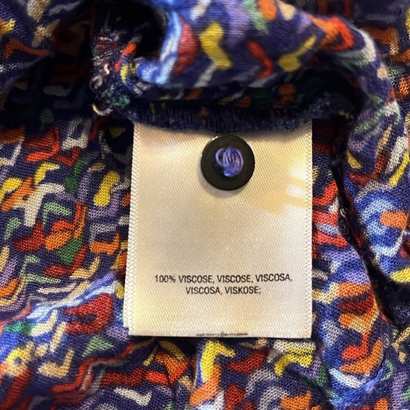 Anthropology Maeve-M-multicolored, V-neck, sleeveless, button down, top/blouse. - Picture 9 of 13